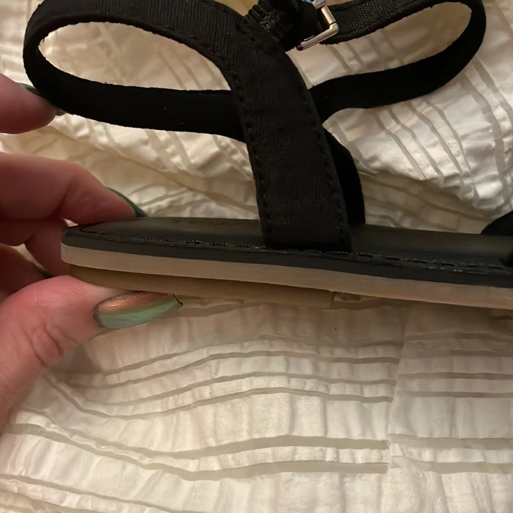 Toms Lexie Black Canvas/Geometric Woven Sandal. Size 11. NWOT🔹FIRM🔹 - Picture 13 of 13